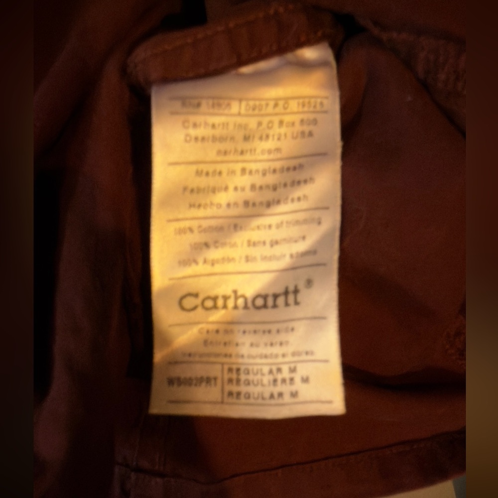 Women's Carhartt Long Sleeve Western Style Shirt with Collared Neckline 10-12/M - Picture 6 of 6